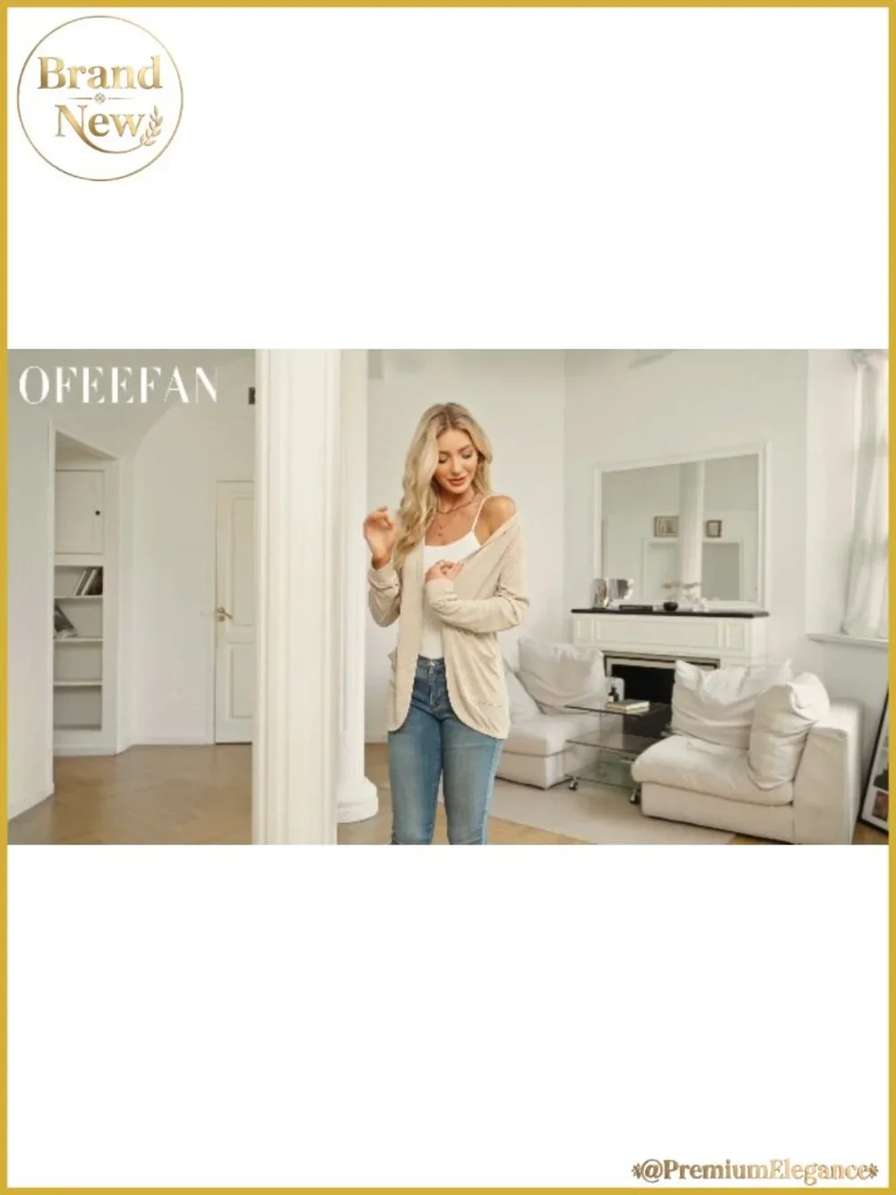 Women's Casual Knit Cardigan Open Front Long Sleeve with Pockets